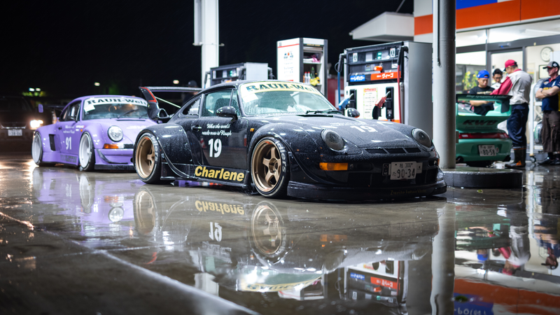 Illustration for article titled I Drove Through A Japanese Typhoon With A Dozen RWB Porsches